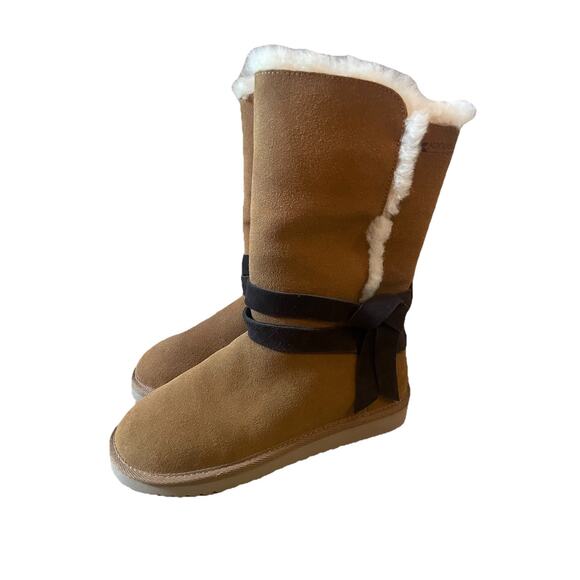 Koolaburra by UGG-Rozalia Women 7 US Chestnut Suede Tall Winter Boots - Picture 1 of 9